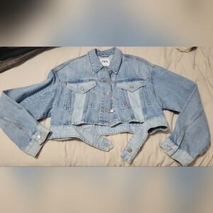 Zara Sky Blue Denim Jacket